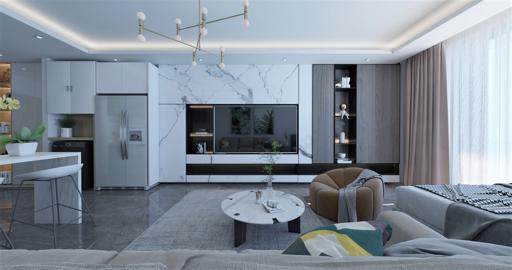 Studio Apartment in Orchard (Lotus Blocks) – Contemporary Living in Yeniboğaziçi, Famagusta, North Cyprus