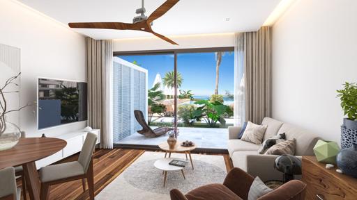 1+1 Garden Apartment in Salos – Modern Seaside Living in Tatlısu, Famagusta, North Cyprus